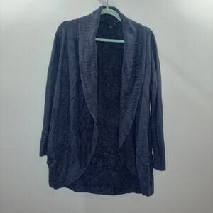 Barefoot Dreams Cozy Chic Lite Gray Knit 
Cardigan Size Medium